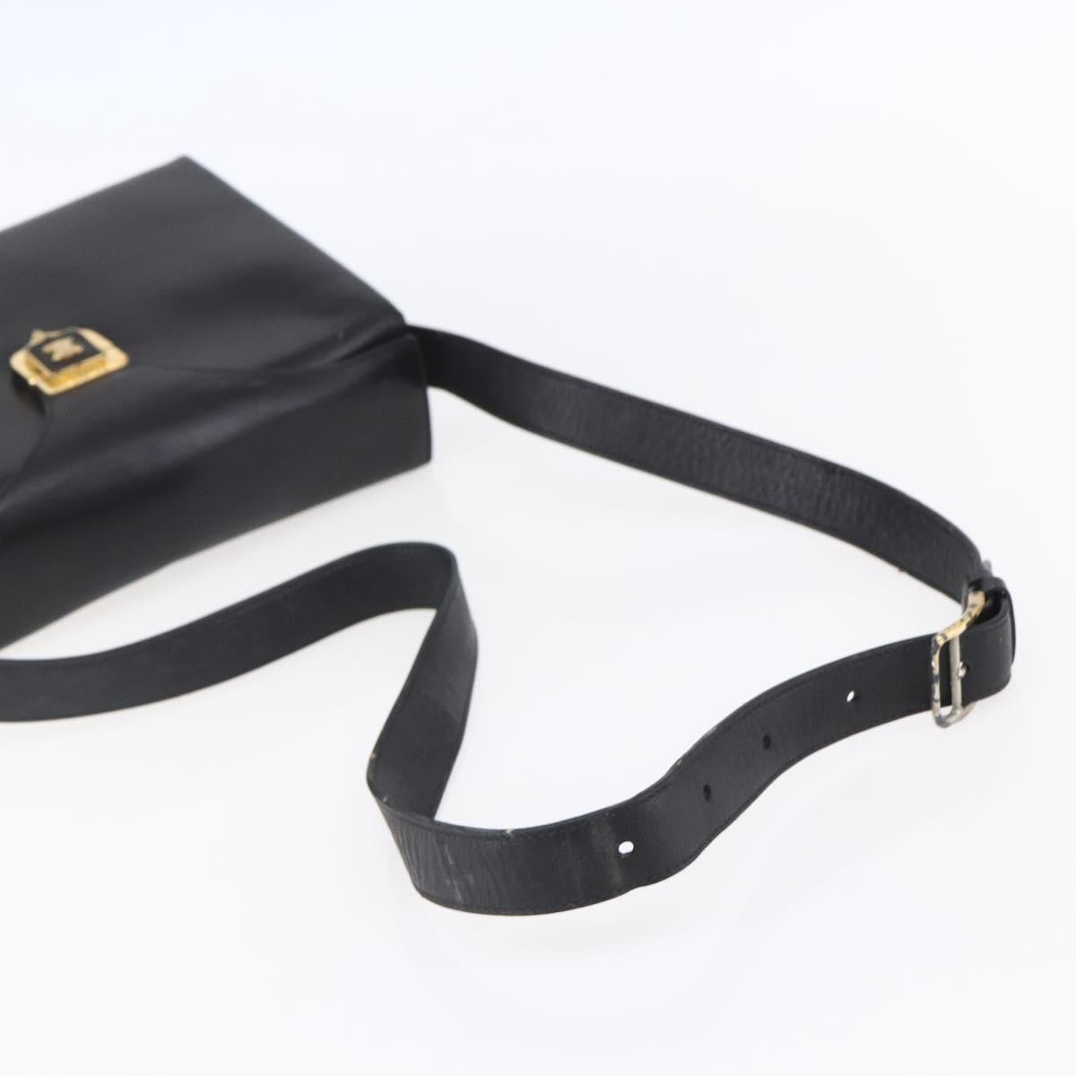Celine Vintage Leather Black Leather Shoulder Bag Bag (Pre-Owned)