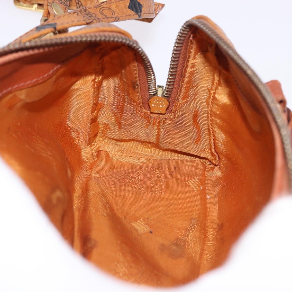 MCM Visetos Logogramme Leather Brown Leather Handbag (Pre-Owned)