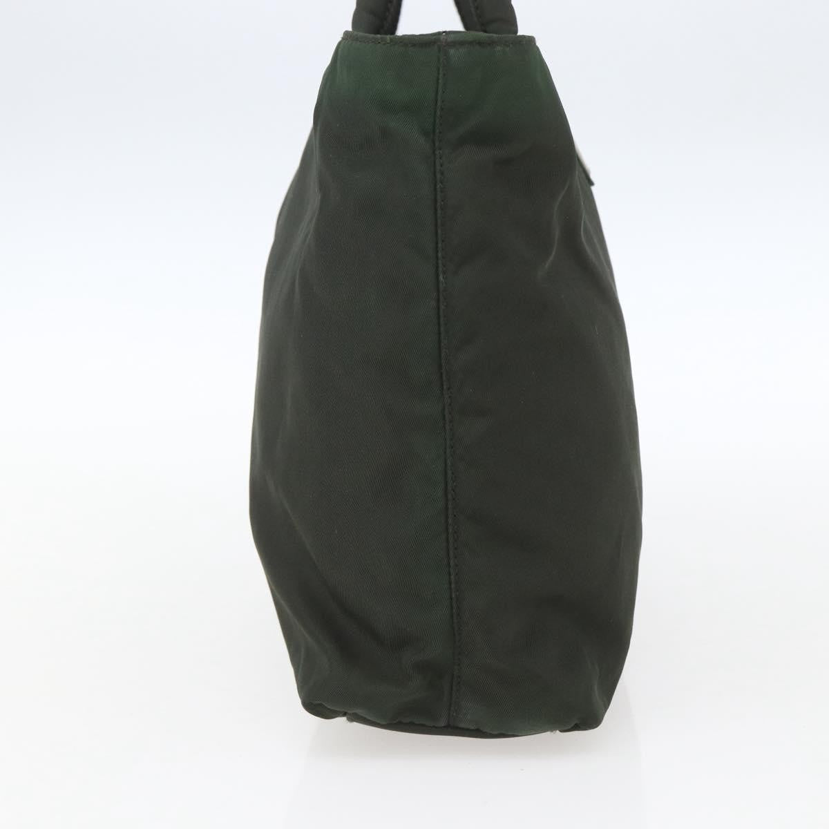 Prada Vintage Zip Tessuto Khaki Nylon Handbag (Pre-Owned)