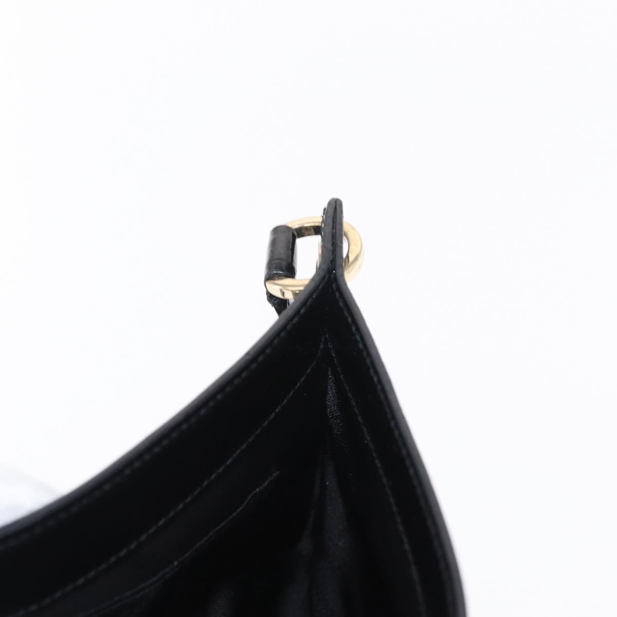 Salvatore Ferragamo Gancini Patent Leather Black Patent_Leather Shoulder Bag Bag (Pre-Owned)