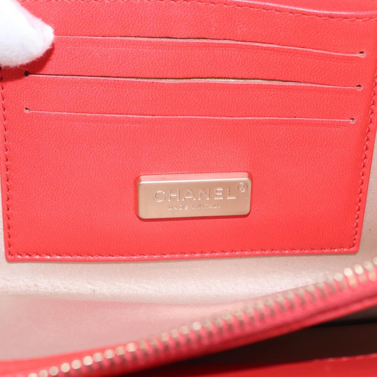 Chanel Mademoiselle Lock Flap Quilted Lambskin Orange Patent_Leather Shoulder Bag Bag (Pre-Owned)