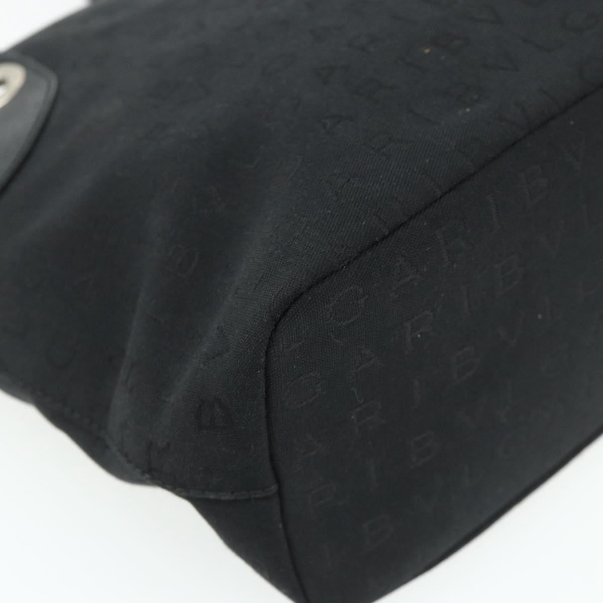 Bvlgari Logomania Canvas Black Canvas Shoulder Bag Bag (Pre-Owned)