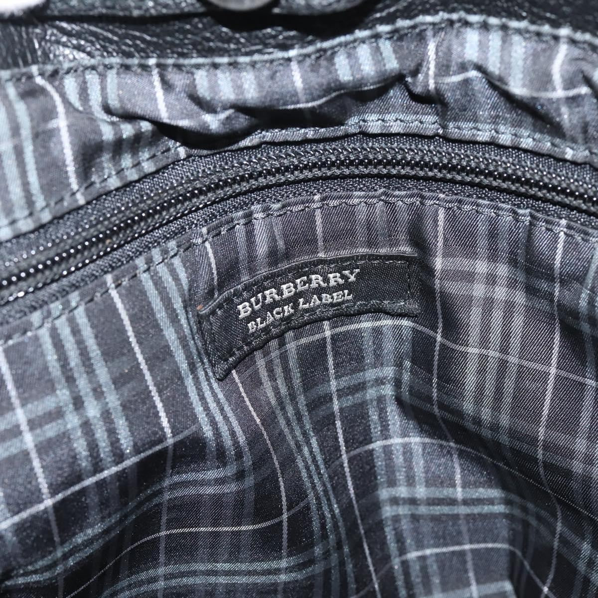 Burberry Black Label Leather Black Leather Tote Bag Bag (Pre-Owned)