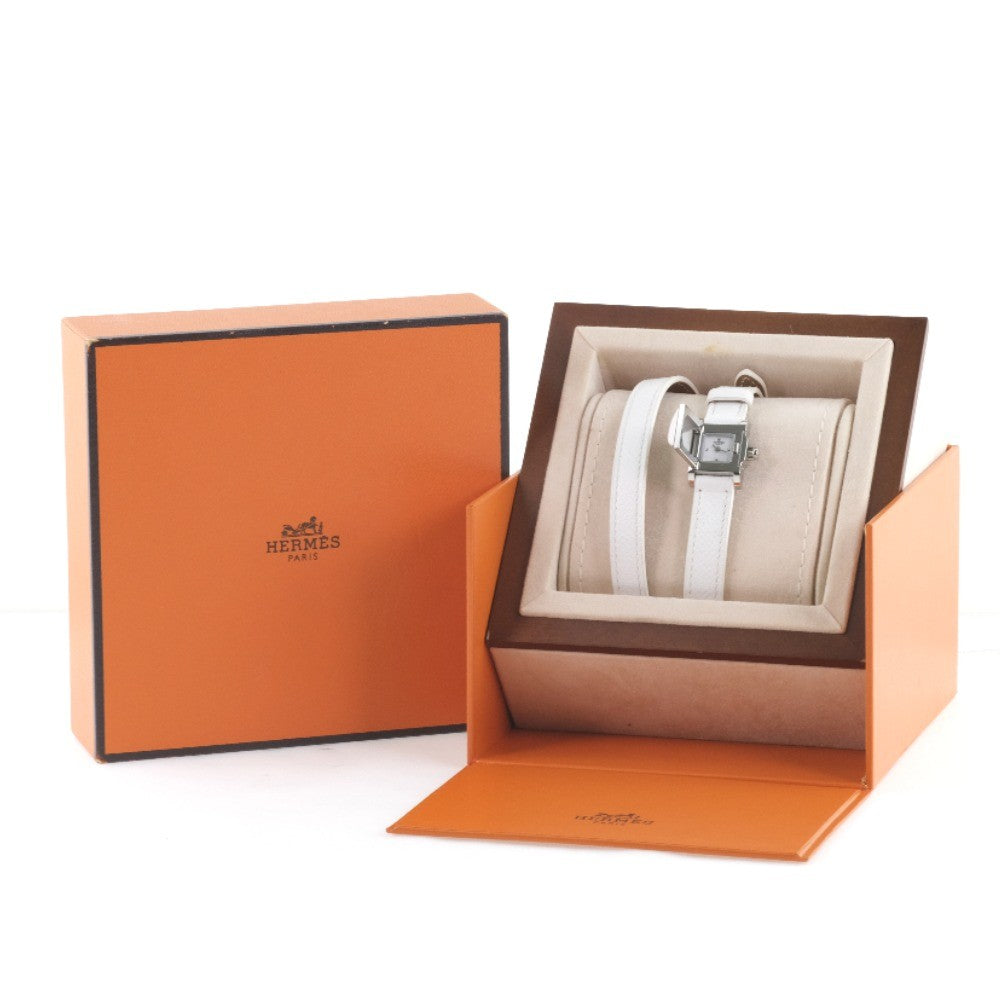 Hermes Medor Rock Quartz Lacquered Steel And Leather Watch (Pre-Owned)
