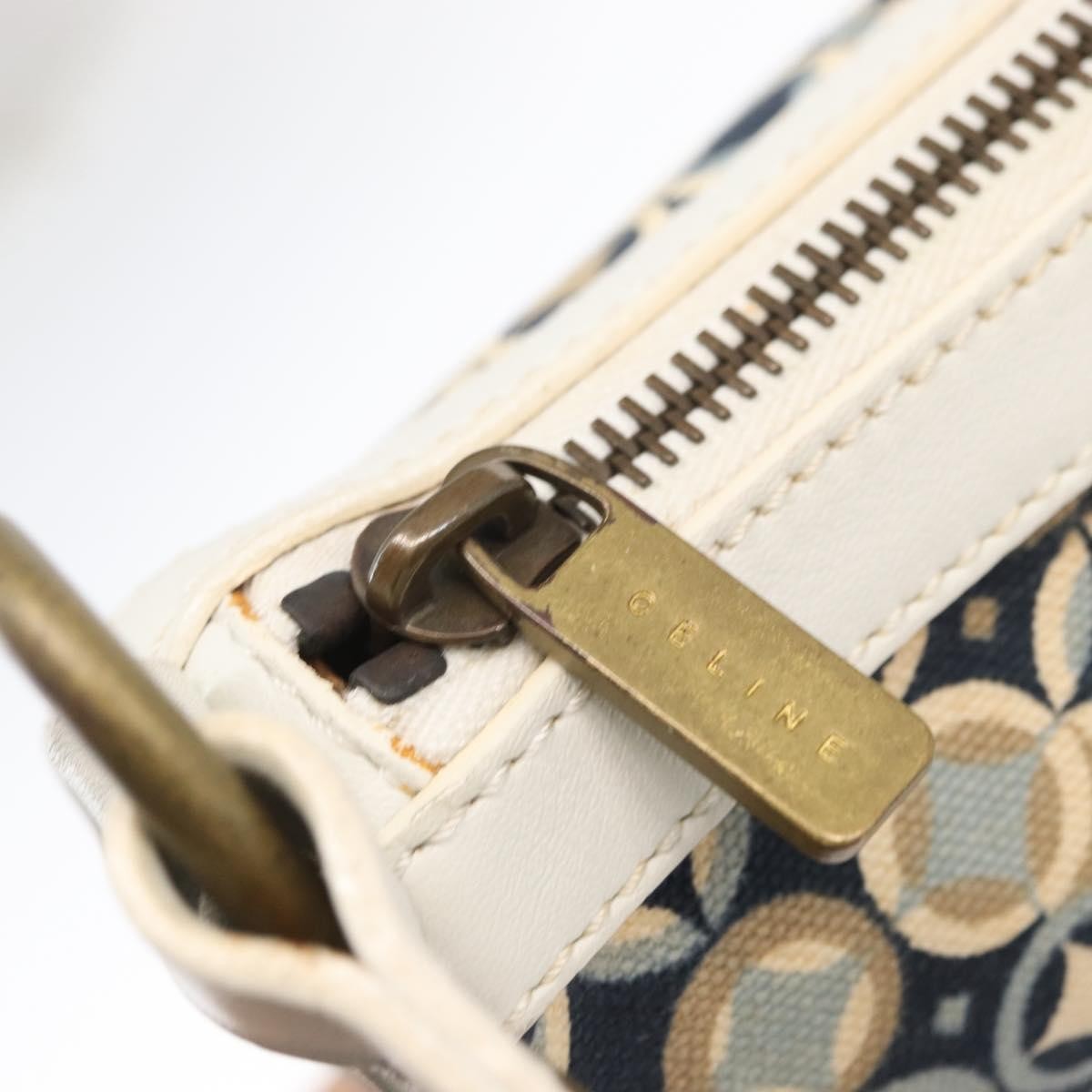 Celine Vintage Pochette Canvas Navy Canvas Clutche & Pouche Bag (Pre-Owned)