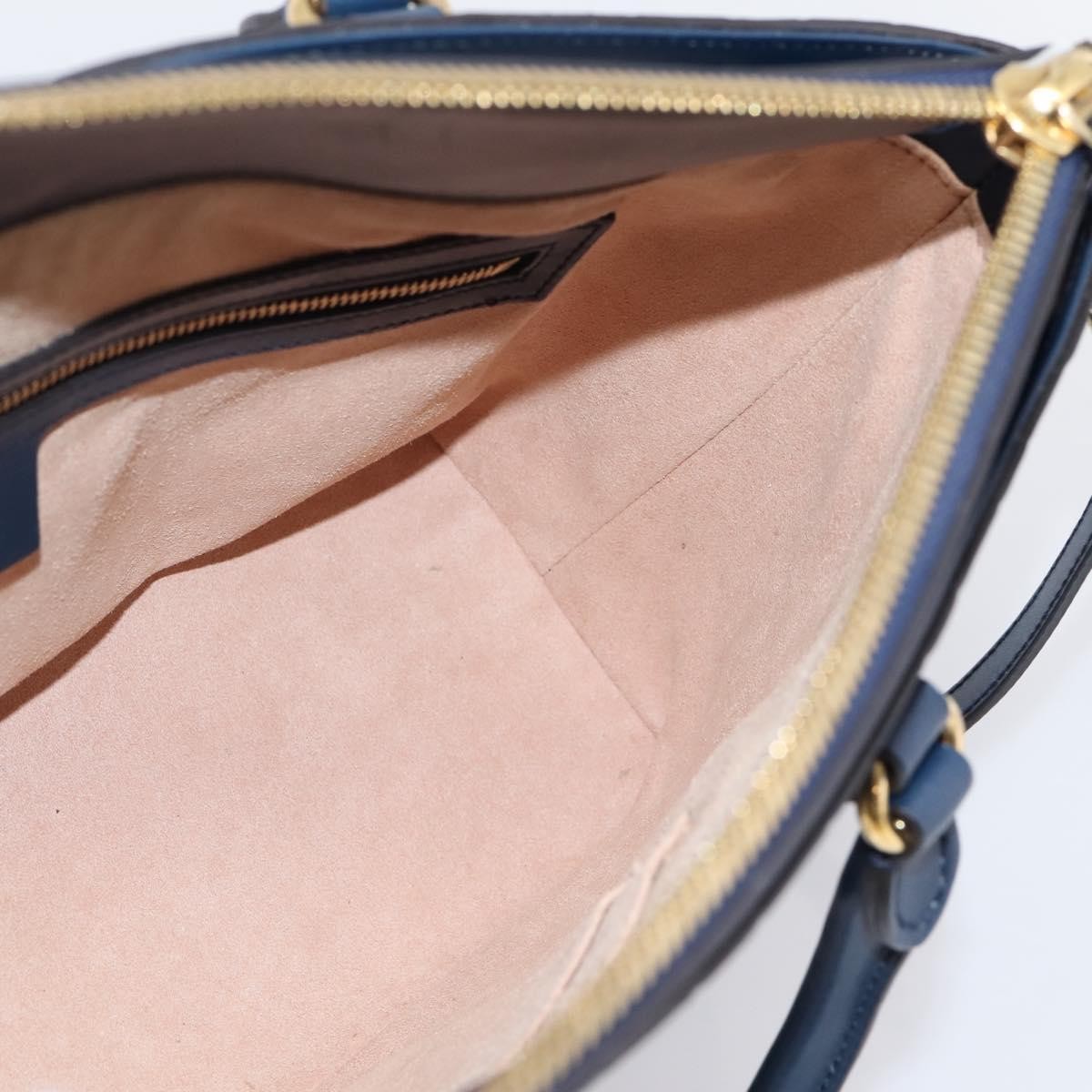 Gucci Linea A Convertible Guccissima Leather Navy Leather Tote Bag Bag (Pre-Owned)
