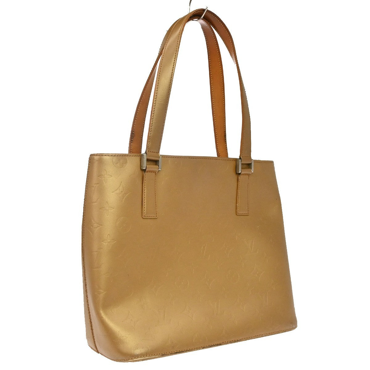 Louis Vuitton Mat Stockton Monogram Vernis Gold Patent_Leather Shoulder Bag Bag (Pre-Owned)