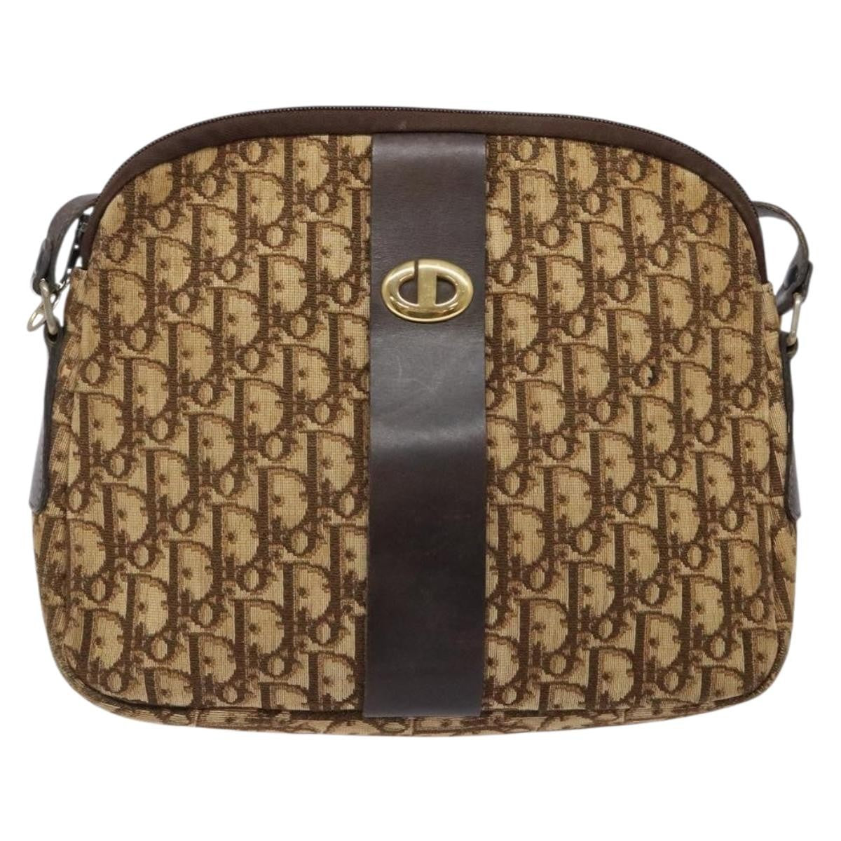 Christian Dior Vintage Trotter Canvas Brown Canvas Bag (Pre-Owned)