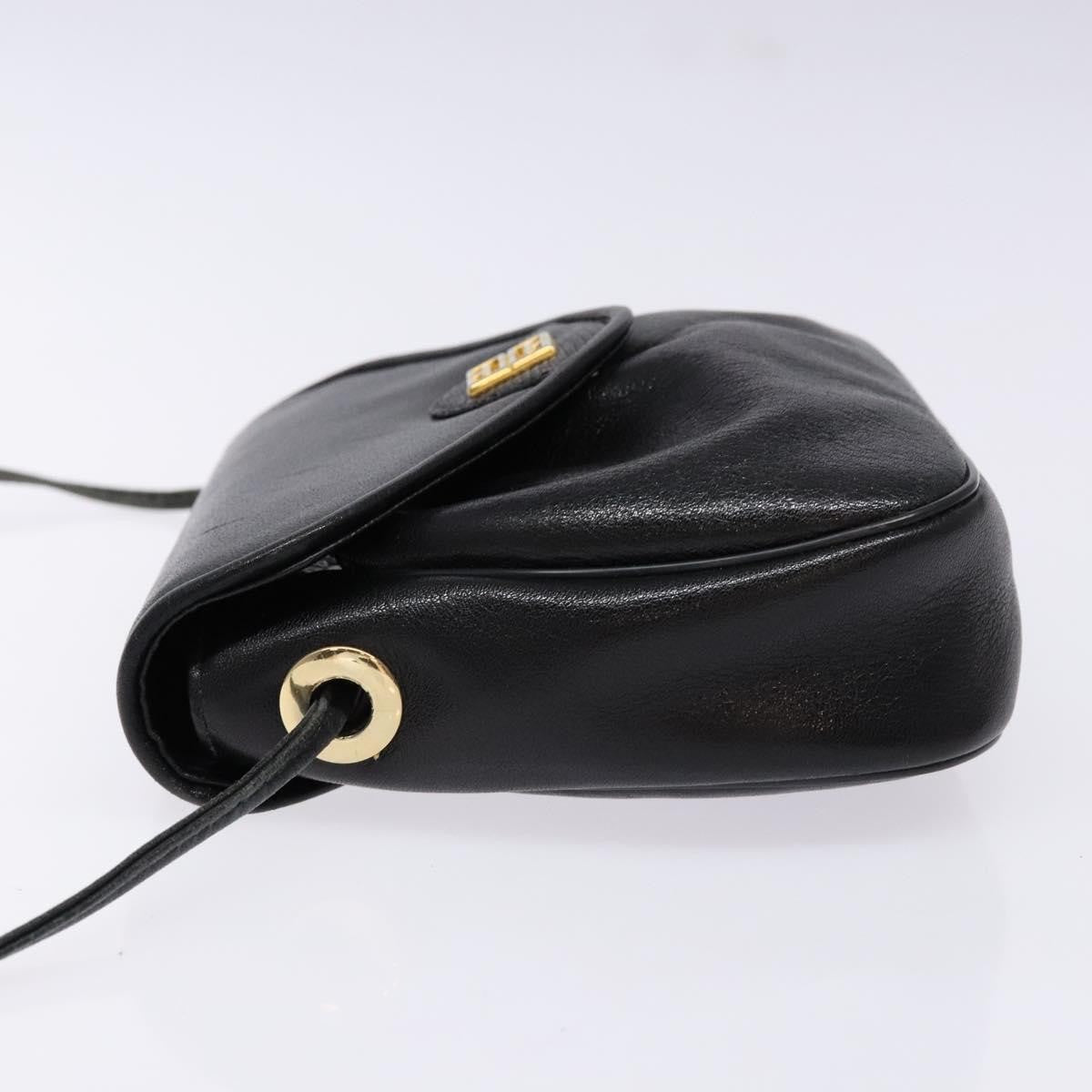 Givenchy Vintage 4G Leather Black Leather Shoulder Bag Bag (Pre-Owned)