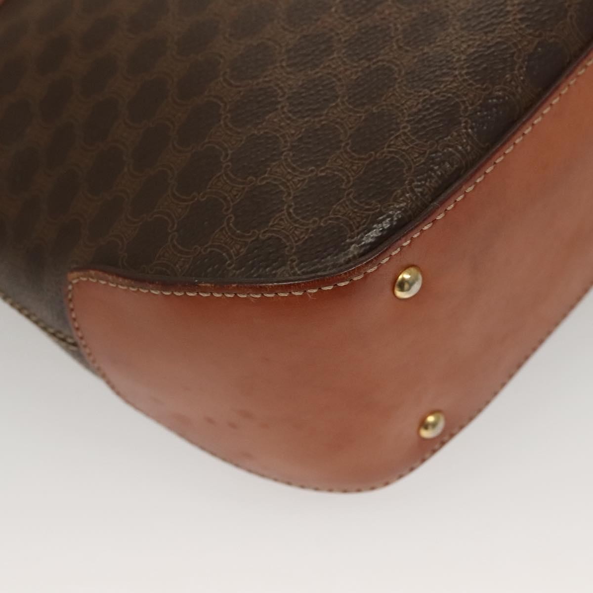 Celine Triomphe Vintage Macadam Canvas Brown Canvas Bag (Pre-Owned)