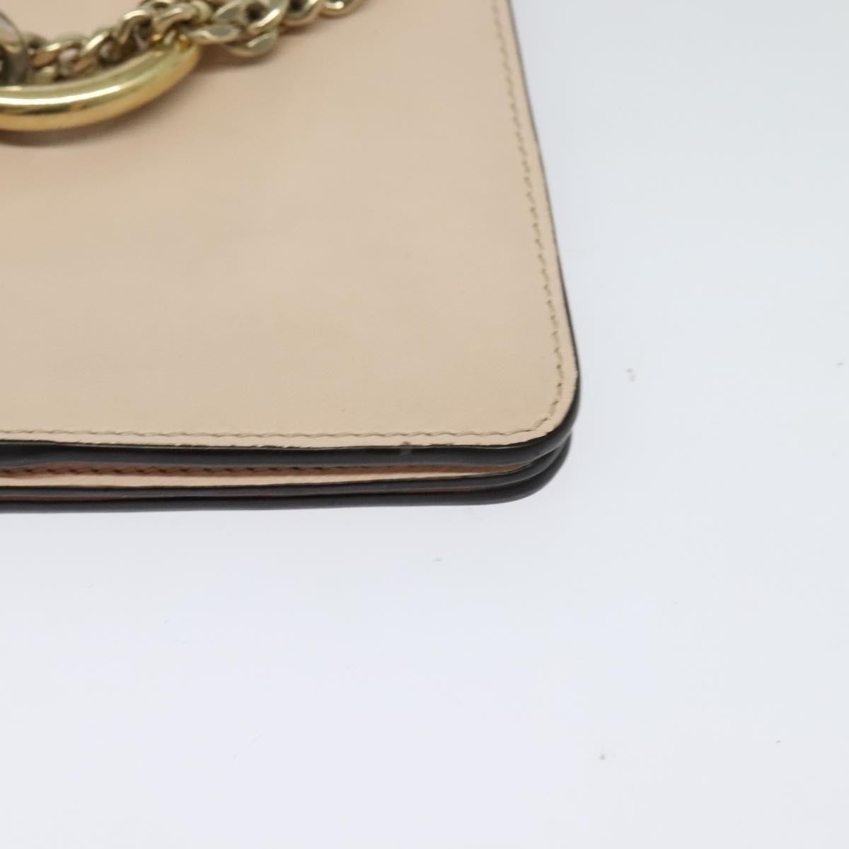 Chloe Faye Leather And Suede Beige Leather Shoulder Bag Bag (Pre-Owned)