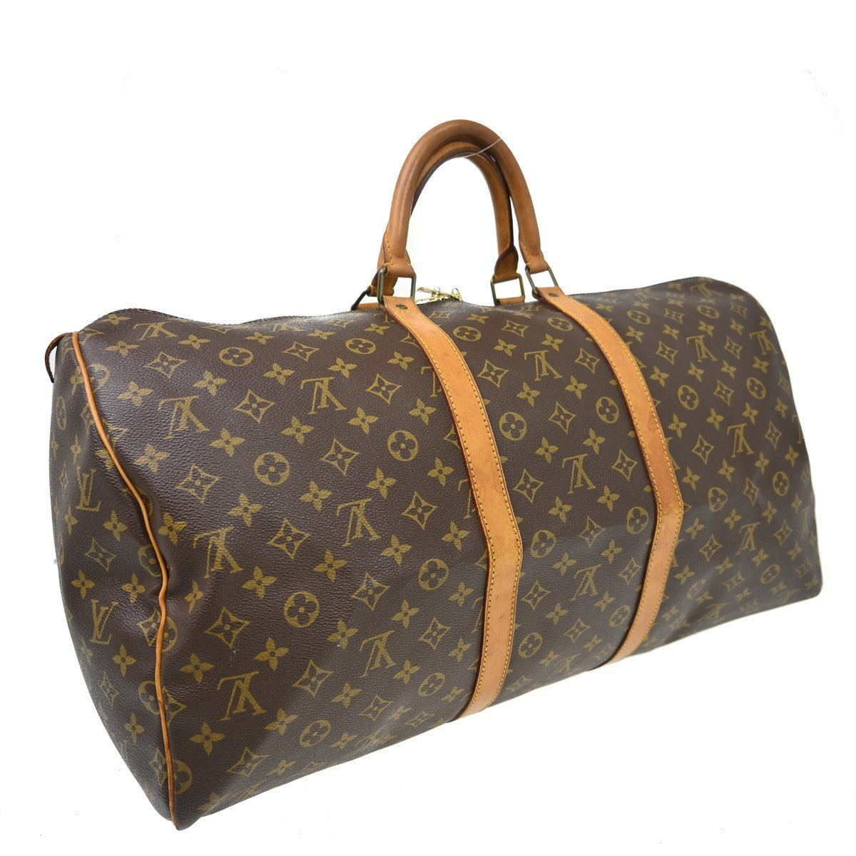 Louis Vuitton Keepall Monogram Canvas Brown Canvas Travel Bag Bag (Pre-Owned)