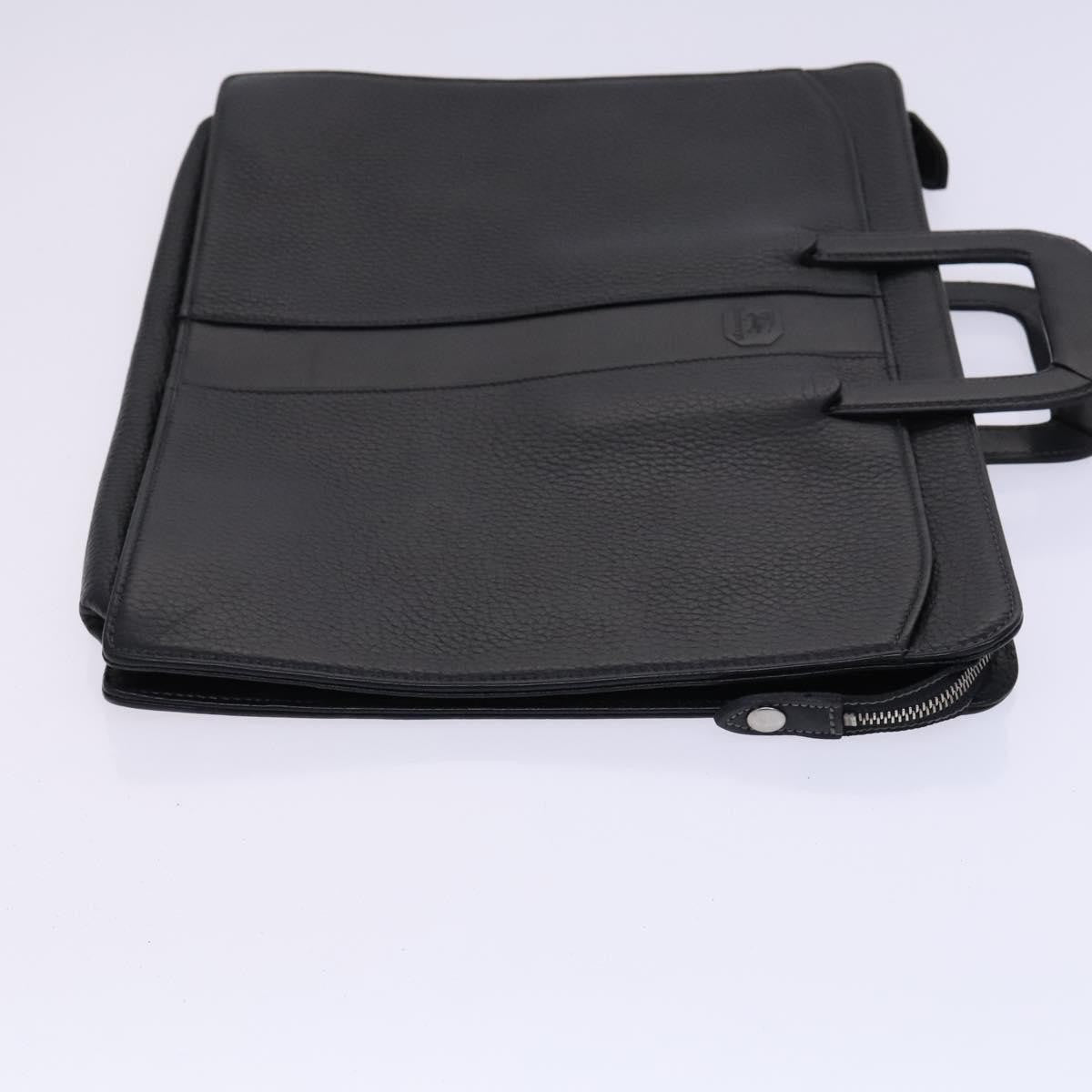 Burberry Vintage Leather Black Leather Briefcase Bag (Pre-Owned)