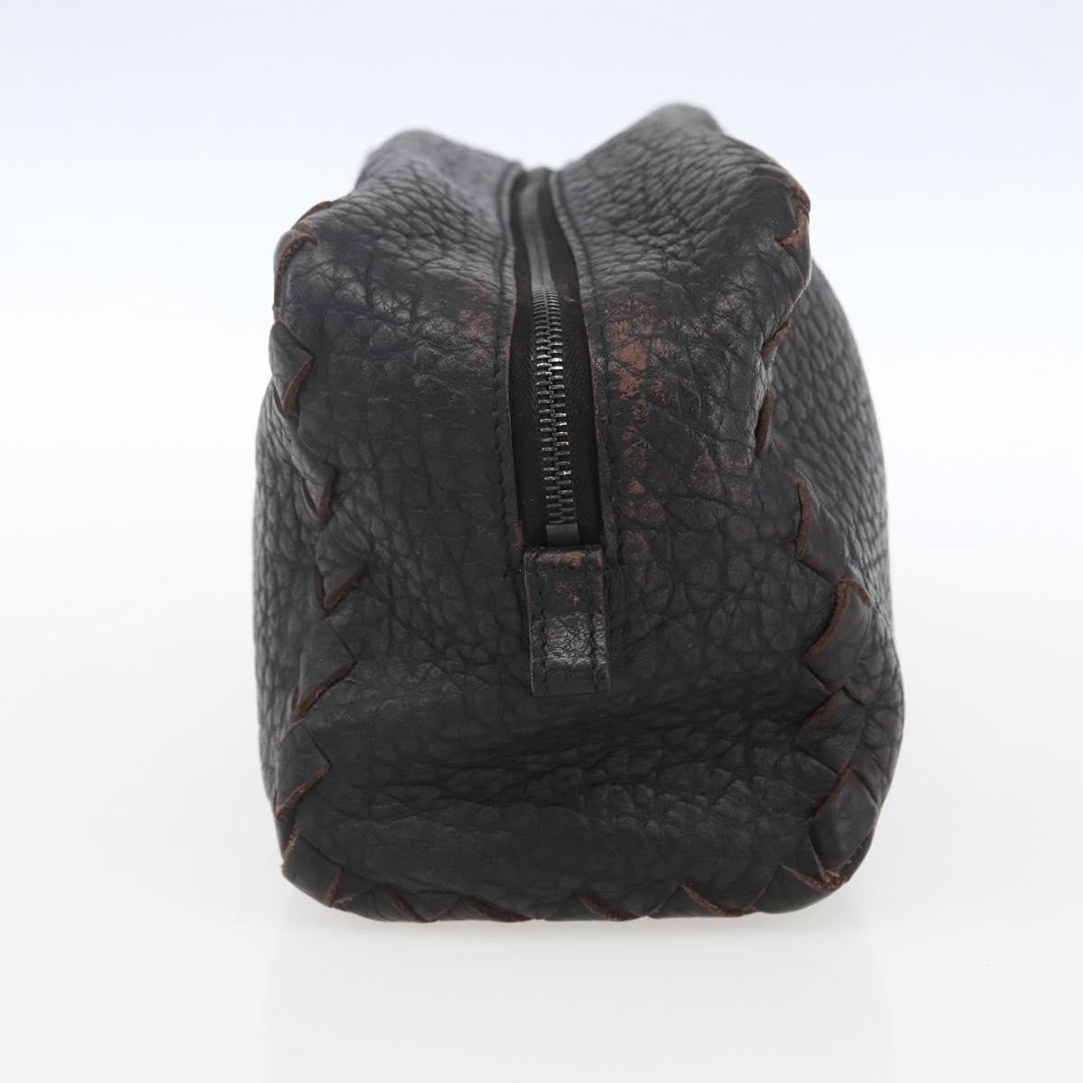 Bottega Veneta Zip Clutch Leather Brown Leather Clutche & Pouche Bag (Pre-Owned)