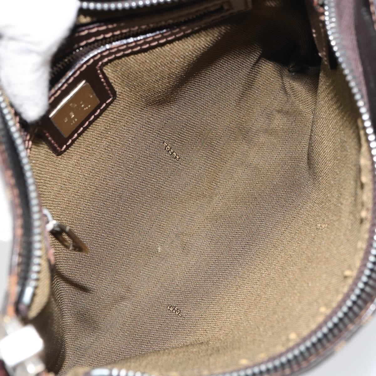 Fendi Vintage Shoulderbag Canvas Brown Canvas Shoulder Bag Bag (Pre-Owned)