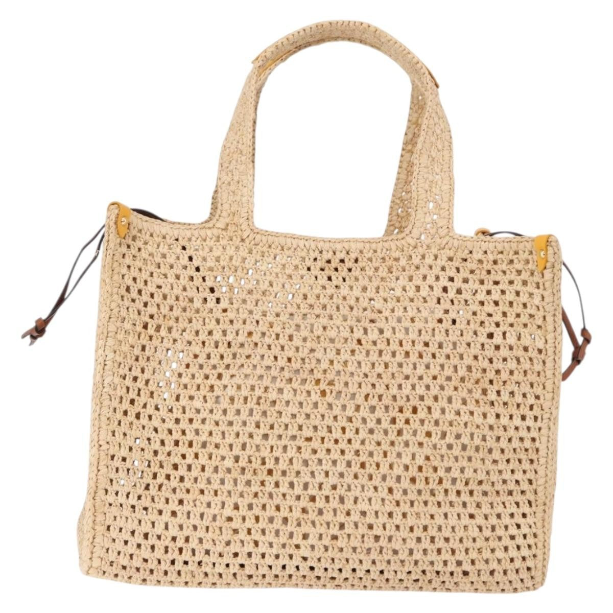 Louis Vuitton Onthego Tote By The Pool Crochet Raffia Beige Wicker Tote Bag Bag (Pre-Owned)