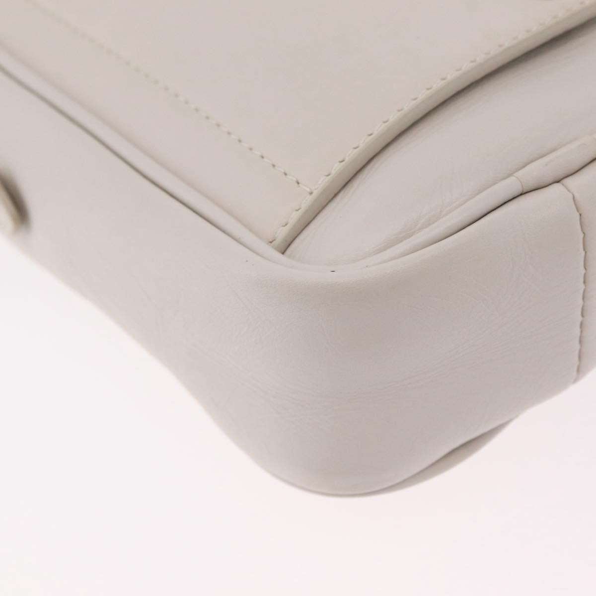 Bottega Veneta Shoulder Leather White Leather Shoulder Bag Bag (Pre-Owned)