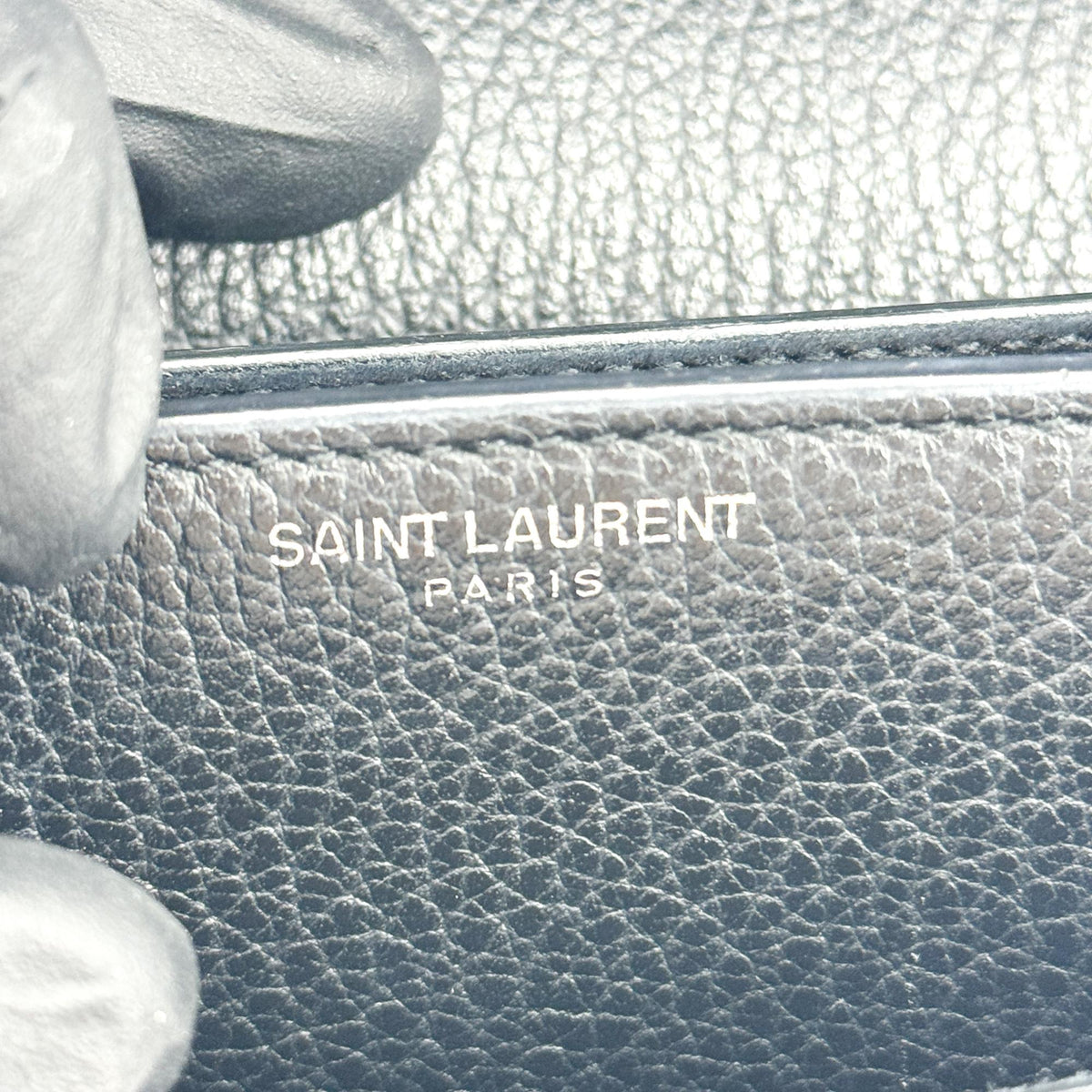 Saint Laurent Sunset Leather Black Leather Crossbody Bag Bag (Pre-Owned)