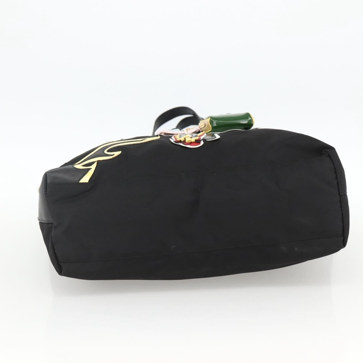 Prada Zip Tote Tessuto Black Nylon Tote Bag Bag (Pre-Owned)