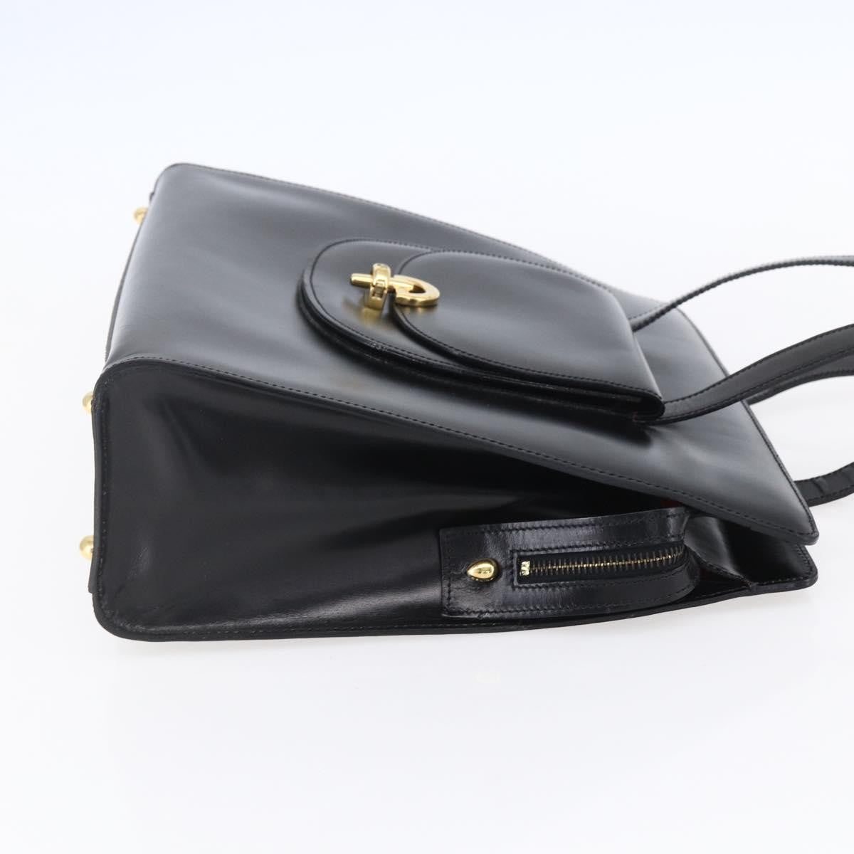 Celine Tote Leather Black Leather Tote Bag Bag (Pre-Owned)