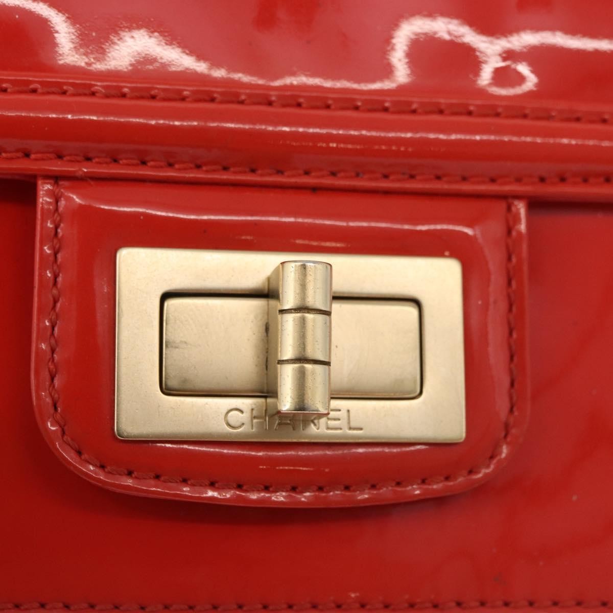 Chanel Reissue 2.55 Clutch Patent Leather Red Patent_Leather Shoulder Bag Bag (Pre-Owned)