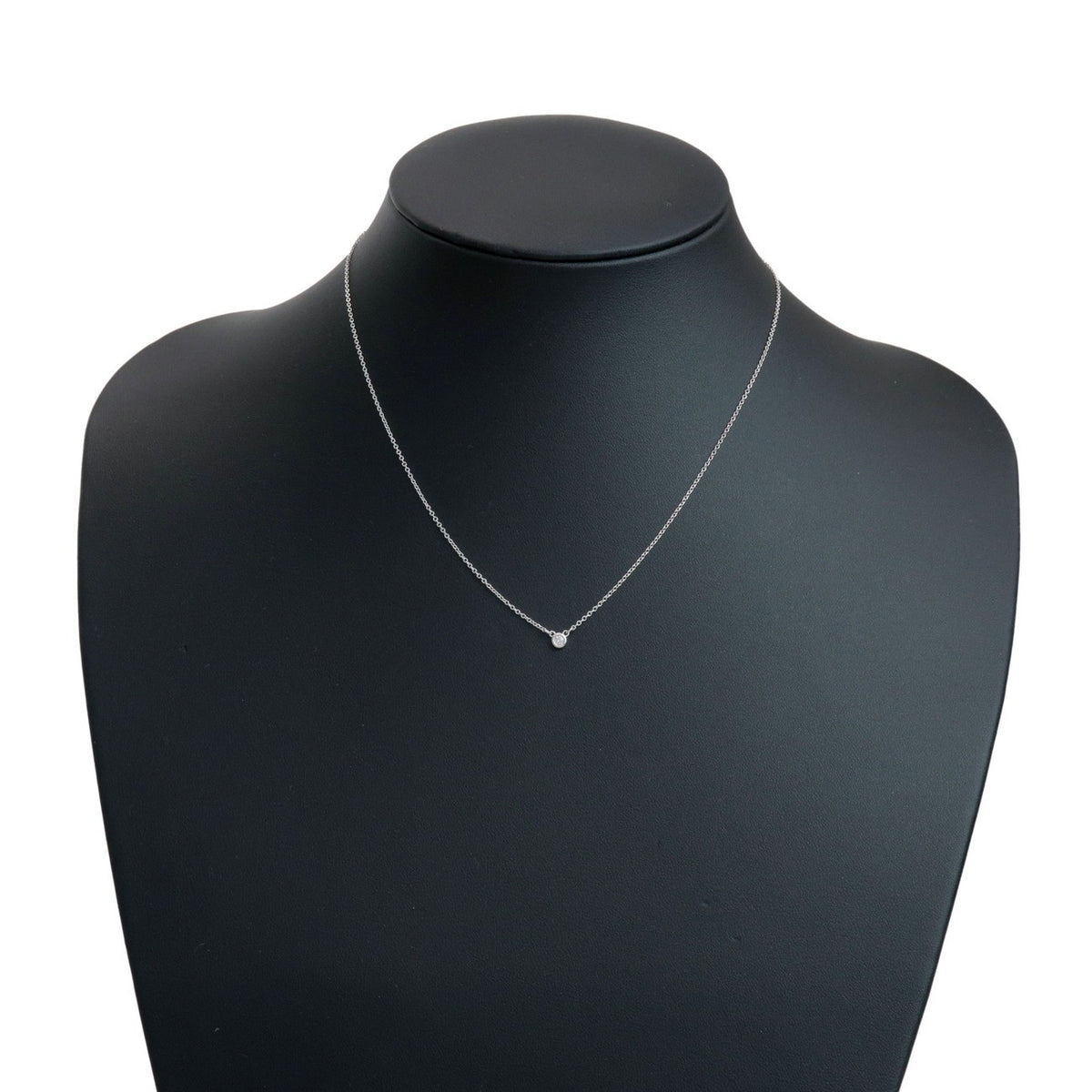 Tiffany & Co. Elsa Peretti Diamonds By The Yard Pendant Sterling Silver With Diamond Silver Sterling_Silver Necklace Jewelry (Pre-Owned)