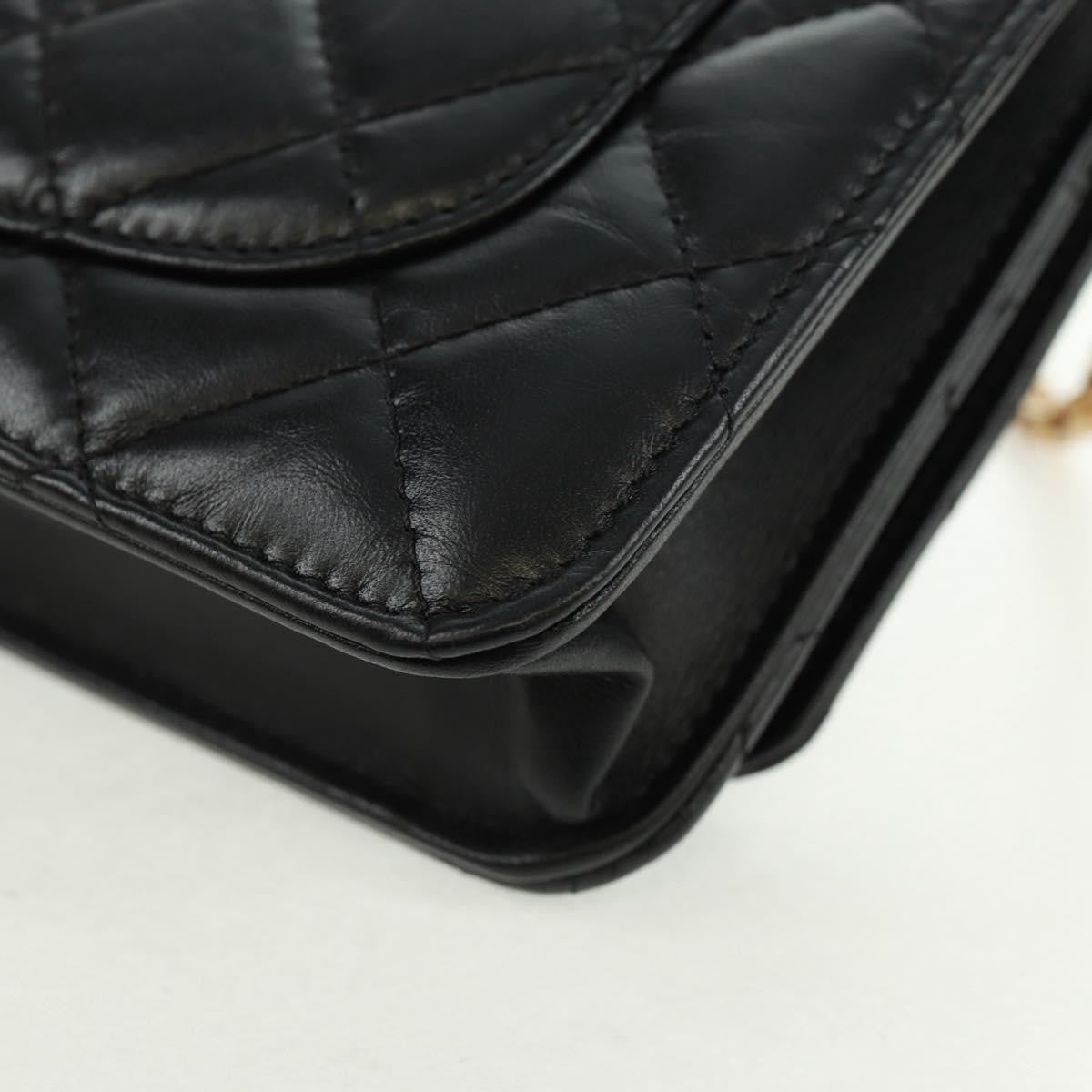 Chanel Lucky Charms Reissue 2.55 Flap Leather Black Leather Shoulder Bag Bag (Pre-Owned)