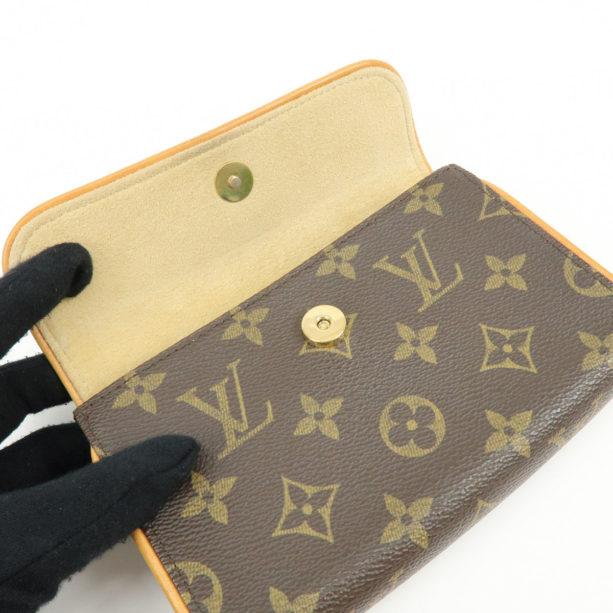 Louis Vuitton Florentine Waist Monogram Canvas Brown Canvas Handbag (Pre-Owned)
