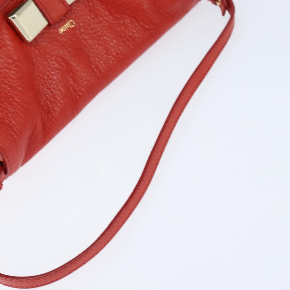 Chloe Lily Leather Red Leather Shoulder Bag Bag (Pre-Owned)