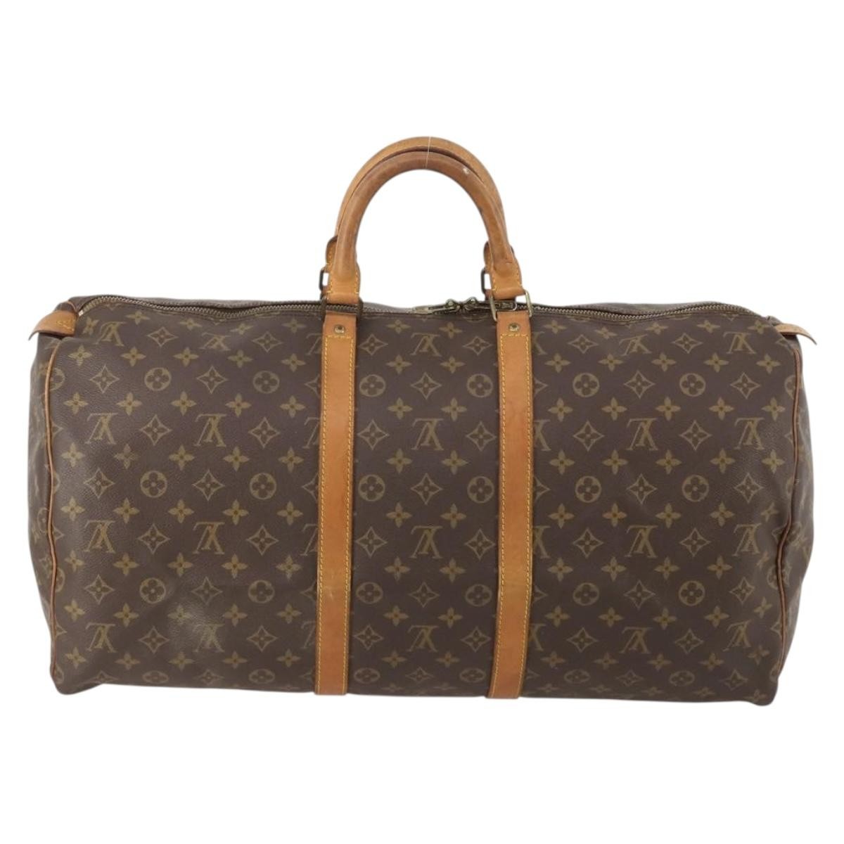Louis Vuitton Keepall Monogram Canvas Brown Canvas Travel Bag Bag (Pre-Owned)