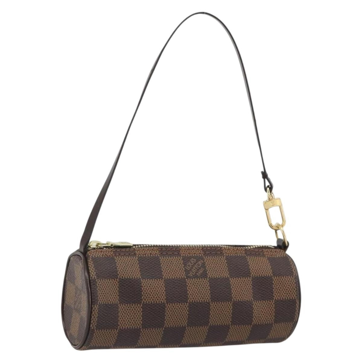 Louis Vuitton Papillon Pochette Damier Brown Canvas Clutche & Pouche Bag (Pre-Owned)