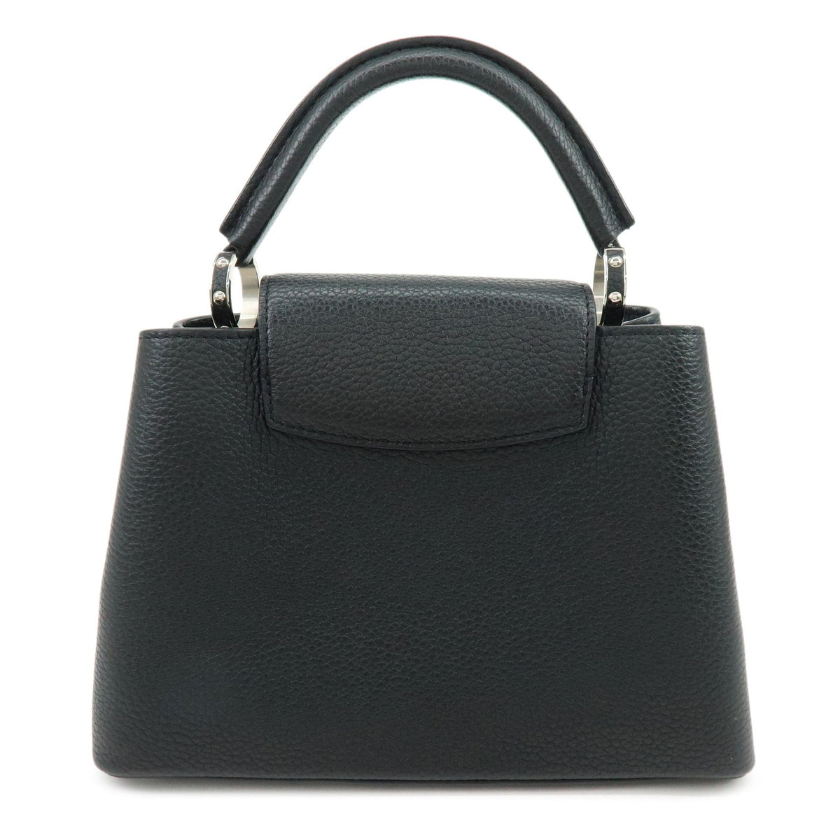 Louis Vuitton Capucines Fleur De Lys Taurillon Leather Black Leather Handbag (Pre-Owned)