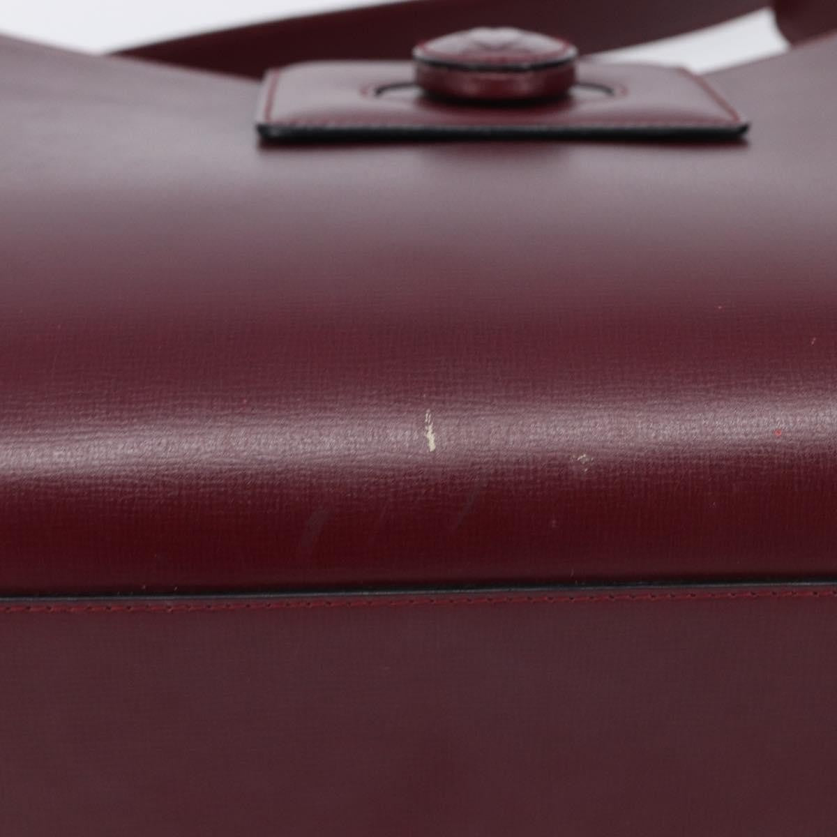 Cartier Must De Cartier Leather Burgundy Leather Shoulder Bag Bag (Pre-Owned)