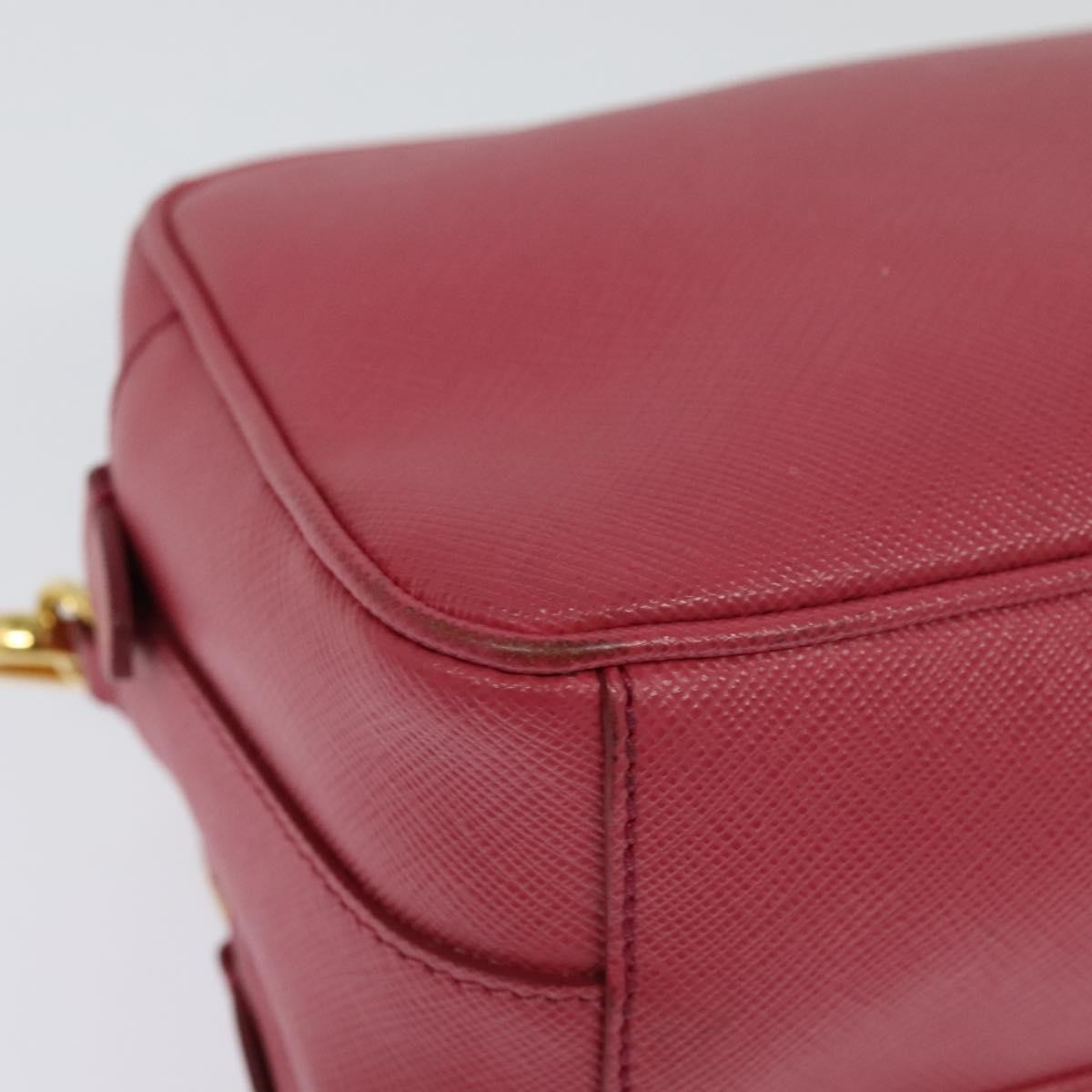 Prada Front Pocket Saffiano Leather Pink Leather Shoulder Bag Bag (Pre-Owned)