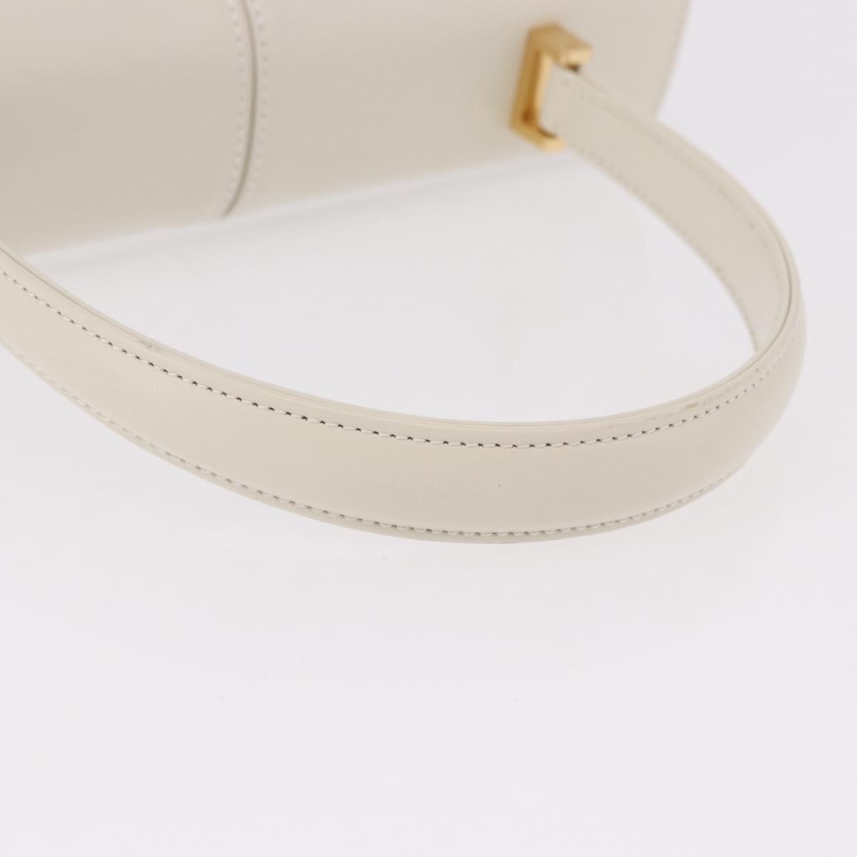 Saint Laurent Vintage Handbag Leather White Leather Handbag (Pre-Owned)