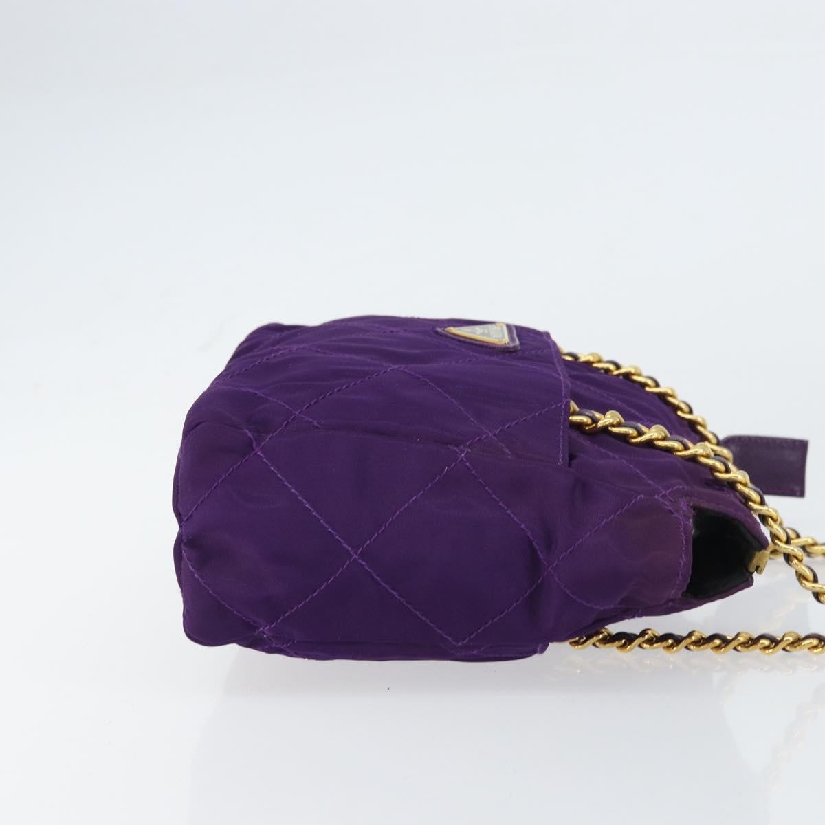 Prada Re-Edition 1995 Chain Quilted Re-Nylon Purple Nylon Tote Bag Bag (Pre-Owned)
