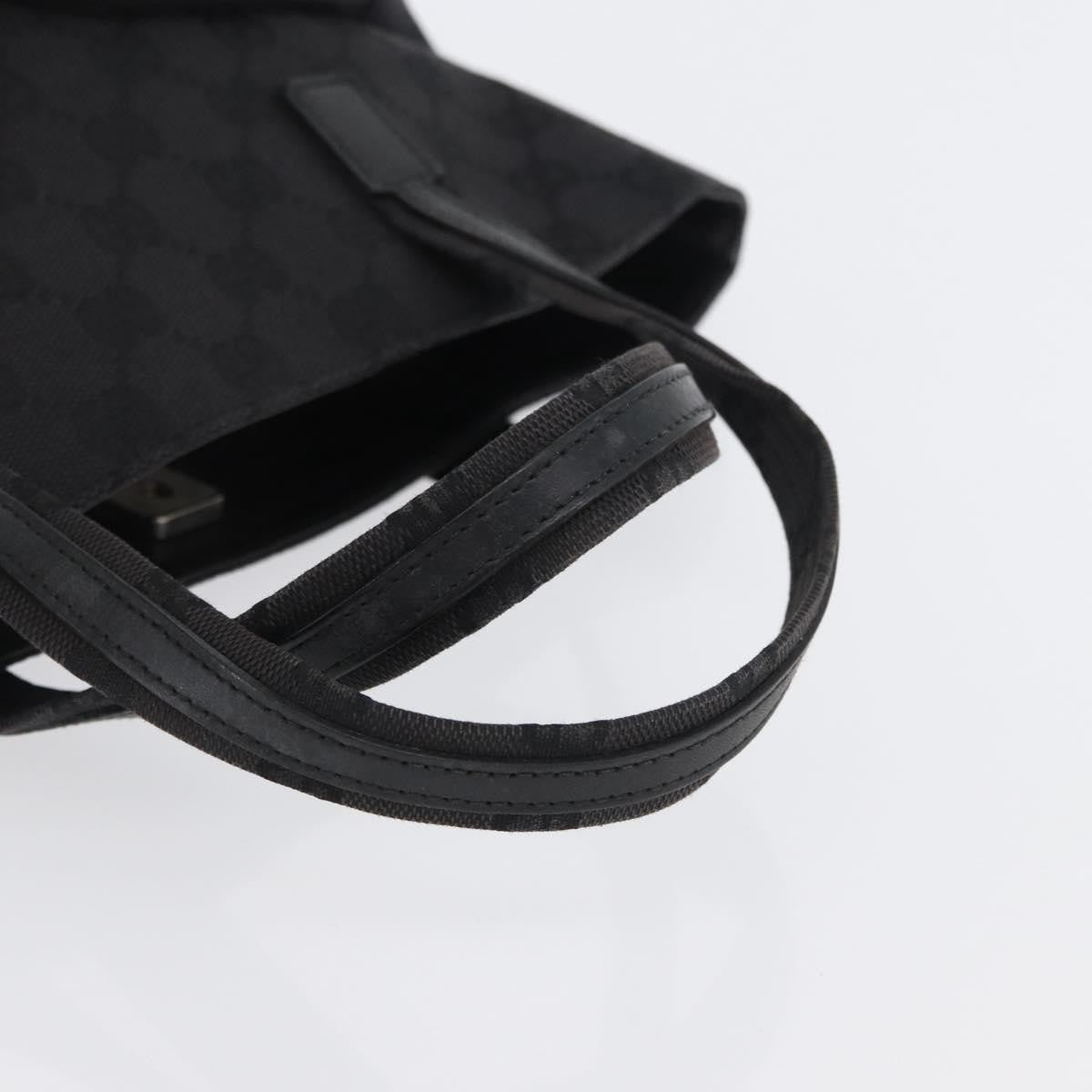 Gucci Double Pocket Tote Gg Canvas And Leather Black Canvas Handbag (Pre-Owned)