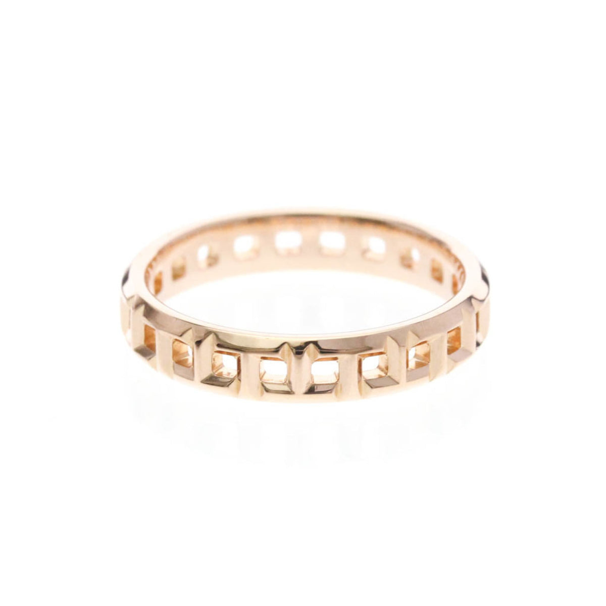 Tiffany & Co. T True 18K Rose Gold Gold Pink_Gold Ring Jewelry (Pre-Owned)