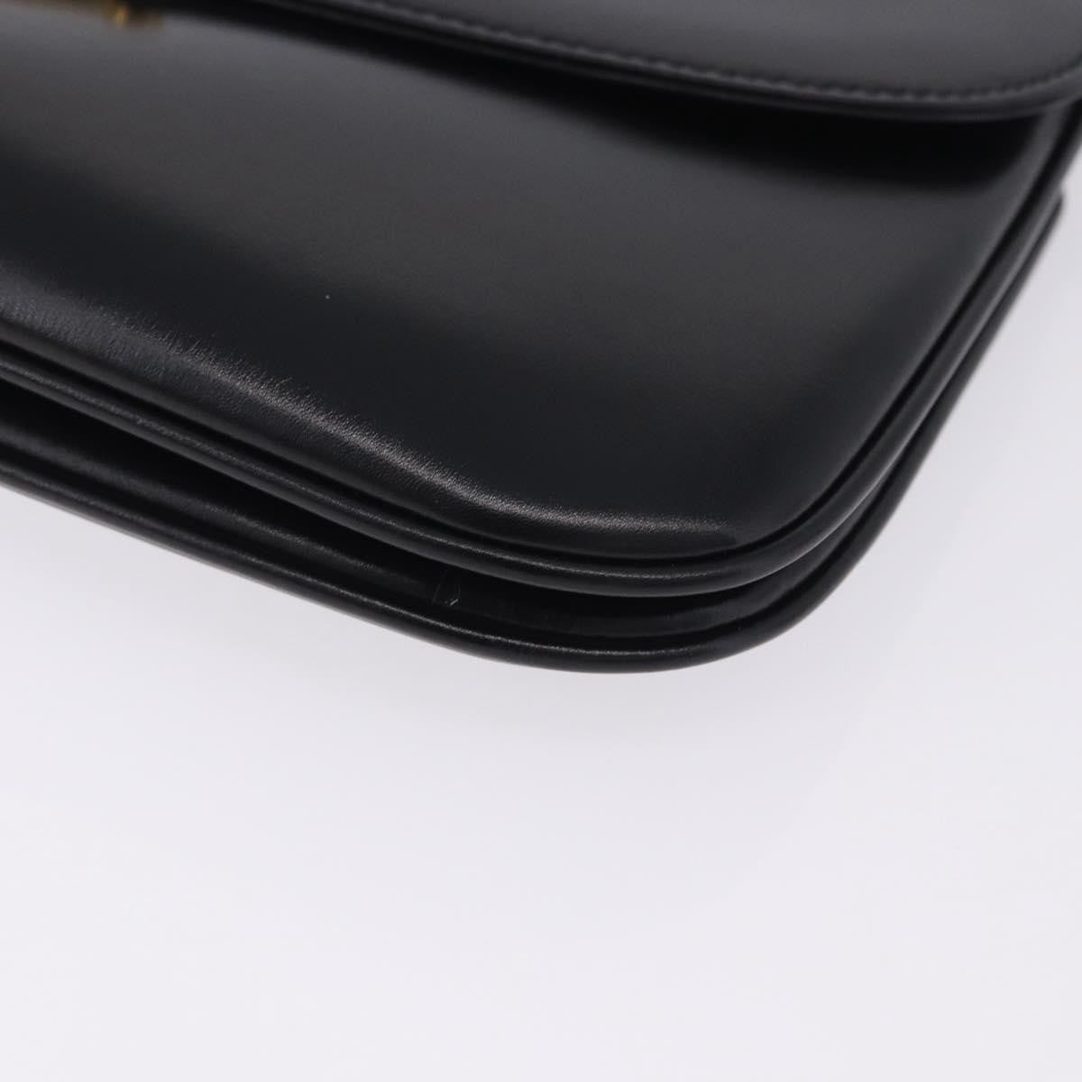 Bally Vintage Leather Black Leather Shoulder Bag Bag (Pre-Owned)