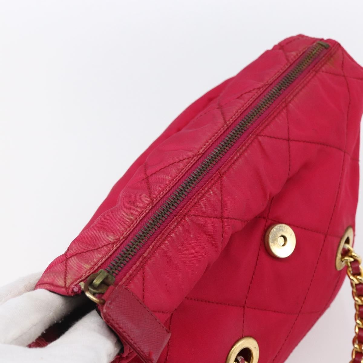 Prada Re-Edition 1995 Chain Tote Quilted Re-Nylon Pink Nylon Shoulder Bag Bag (Pre-Owned)