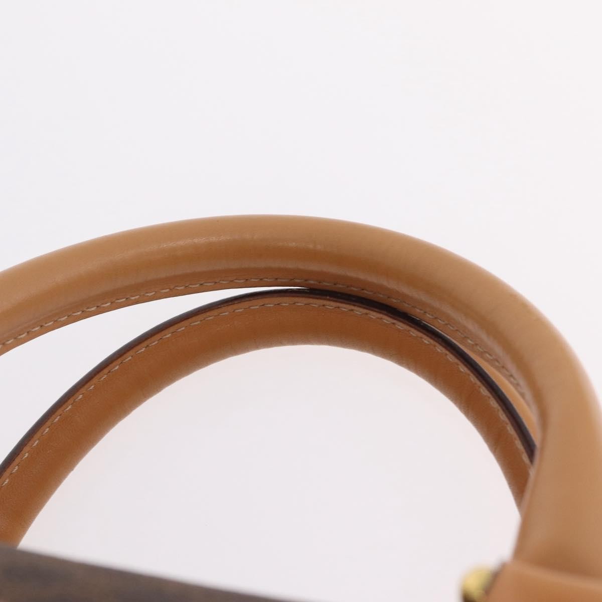 Celine Vintage Boston Macadam Coated Canvas Brown Pvc Handbag (Pre-Owned)