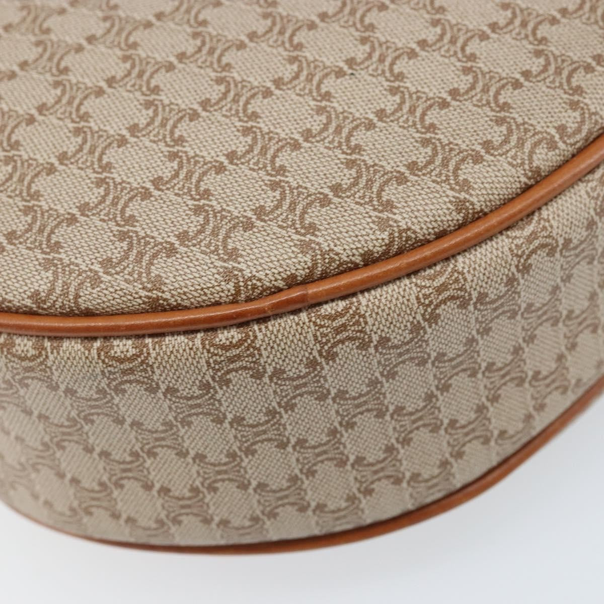 Celine Vintage Macadam Canvas And Leather Beige Canvas Shoulder Bag Bag (Pre-Owned)