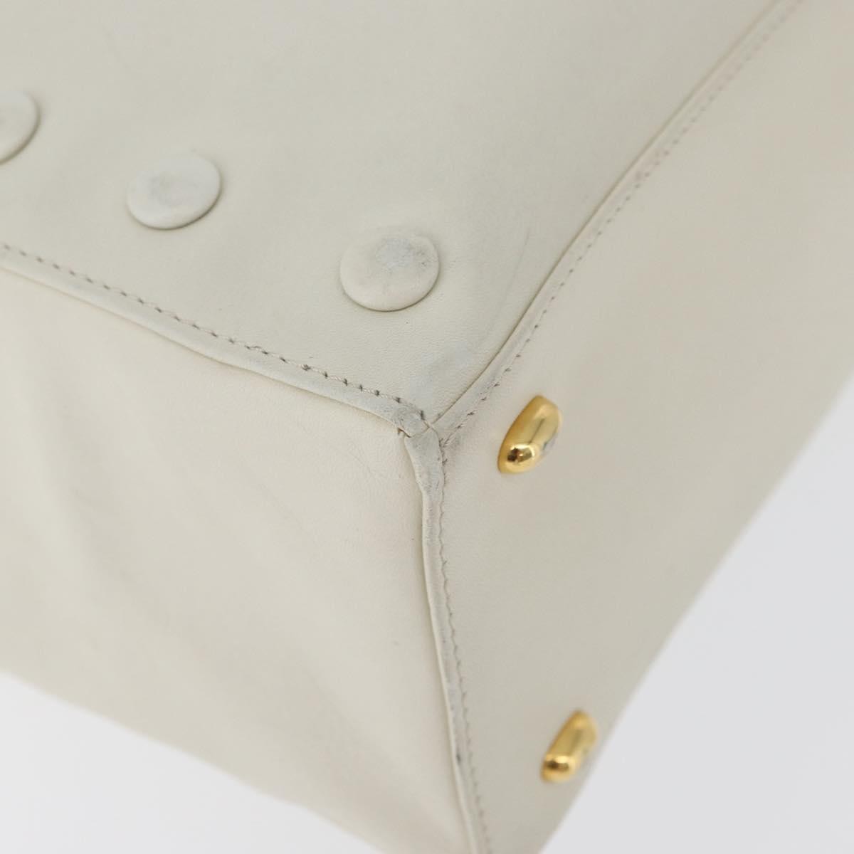 Celine Handbag Leather White Leather Handbag (Pre-Owned)