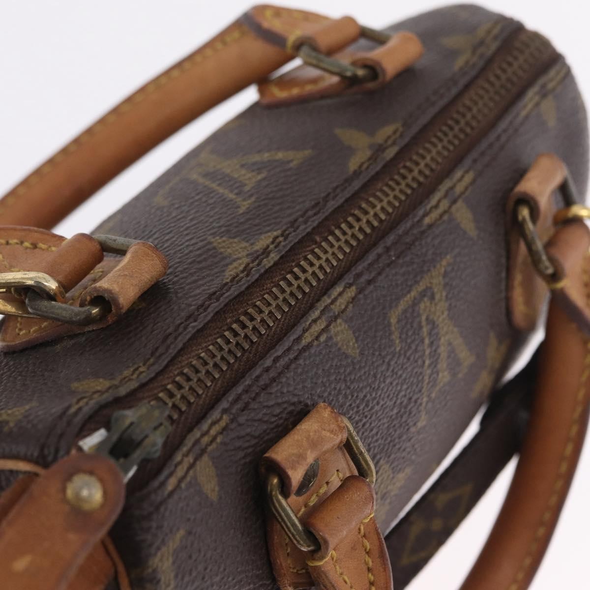 Louis Vuitton Speedy Mini Hl Monogram Canvas Brown Canvas Handbag (Pre-Owned)