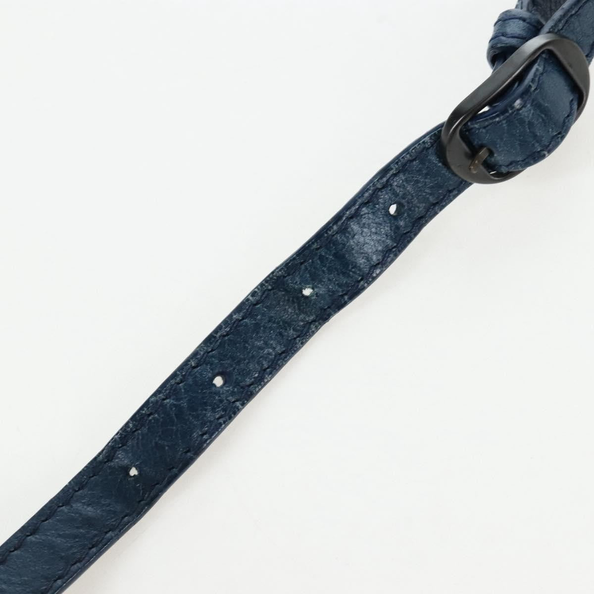 Balenciaga Flat Crossbody Classic Studs Leather Navy Leather Crossbody Bag Bag (Pre-Owned)