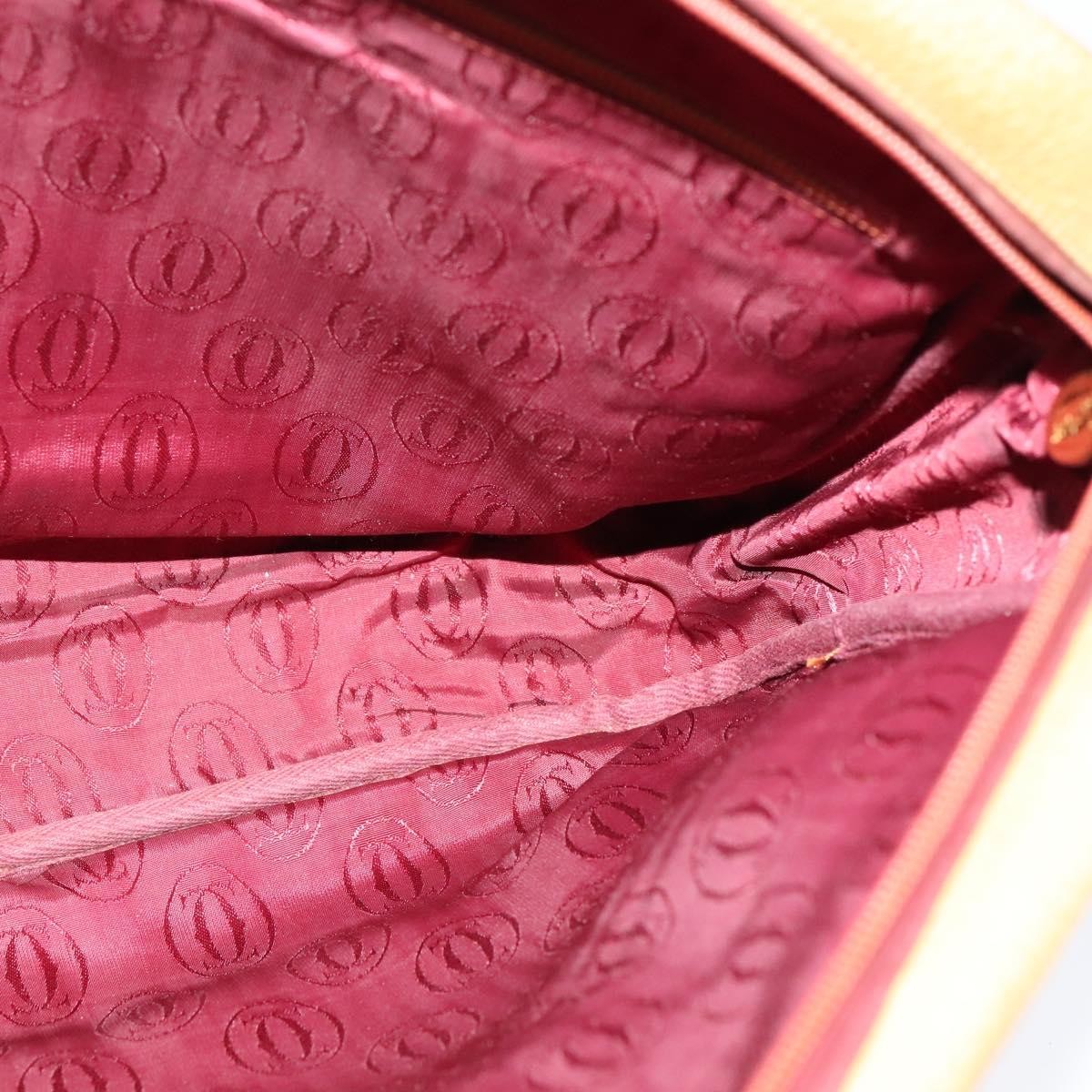 Cartier Tasseled Must De Cartier Leather Yellow Leather Shoulder Bag Bag (Pre-Owned)