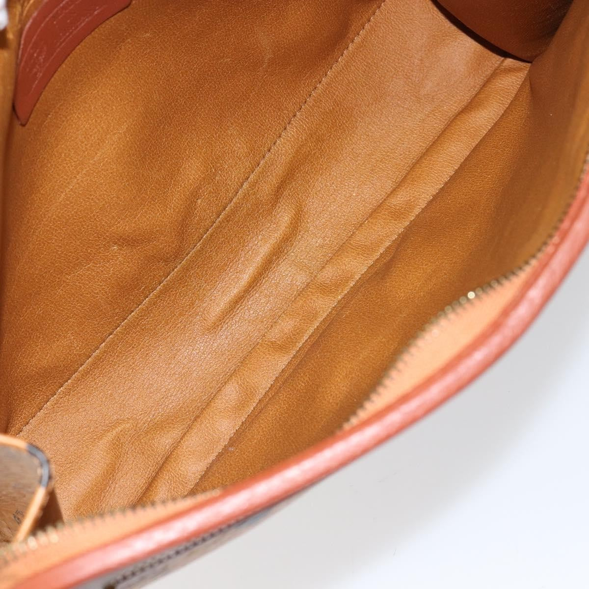 MCM Visetos Pvc Brown Canvas Clutche & Pouche Bag (Pre-Owned)