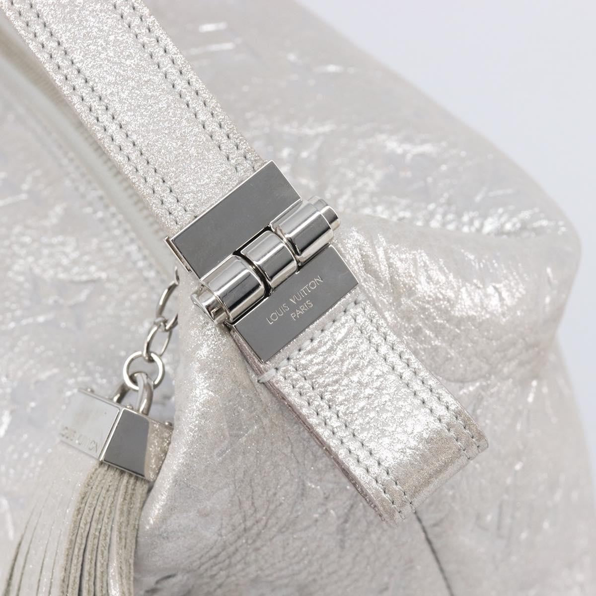 Louis Vuitton Halo Limited Edition Shimmer Monogram Embossed Leather Silver Leather Handbag (Pre-Owned)