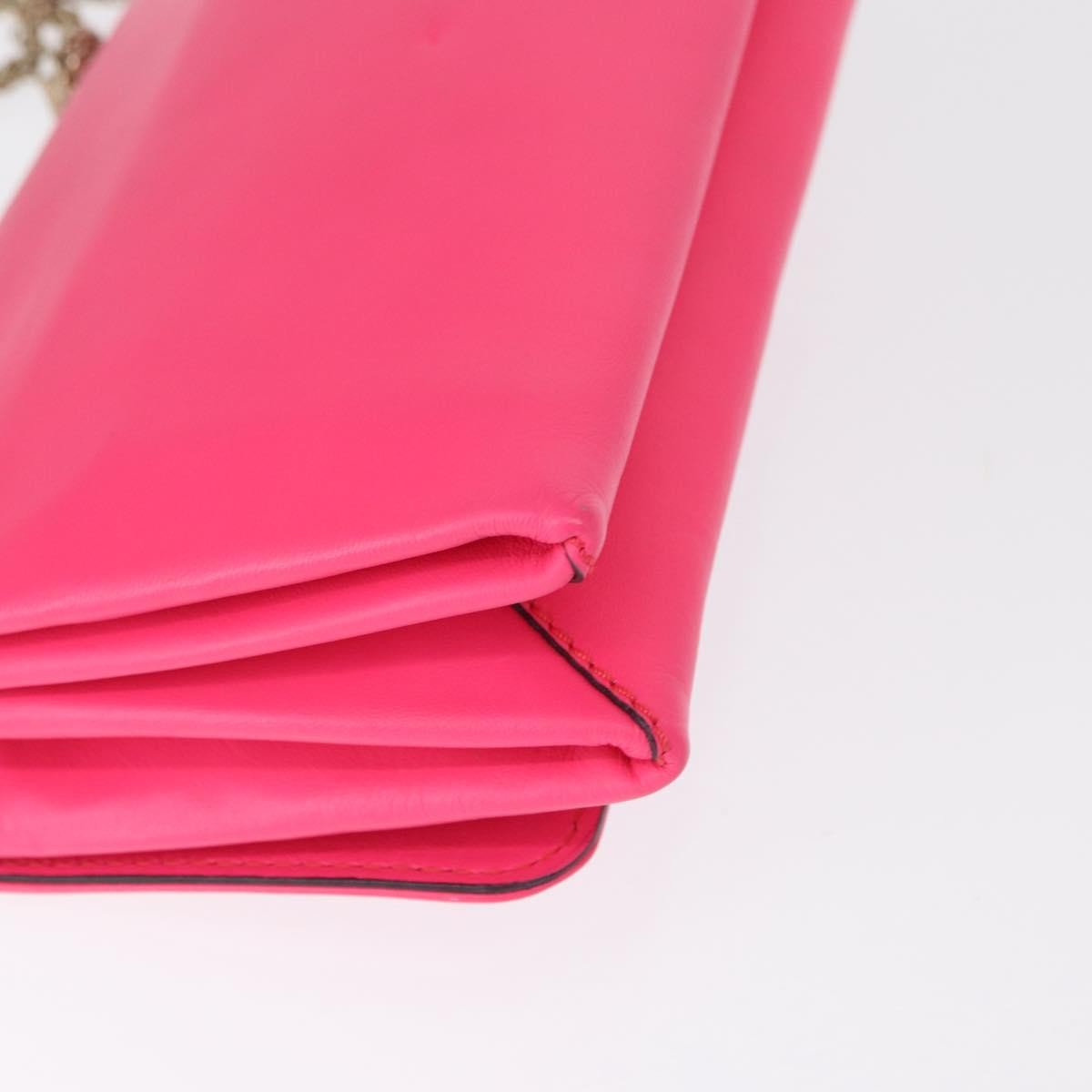 Valentino Garavani Va Va Voom Clutch Leather Pink Leather Shoulder Bag Bag (Pre-Owned)