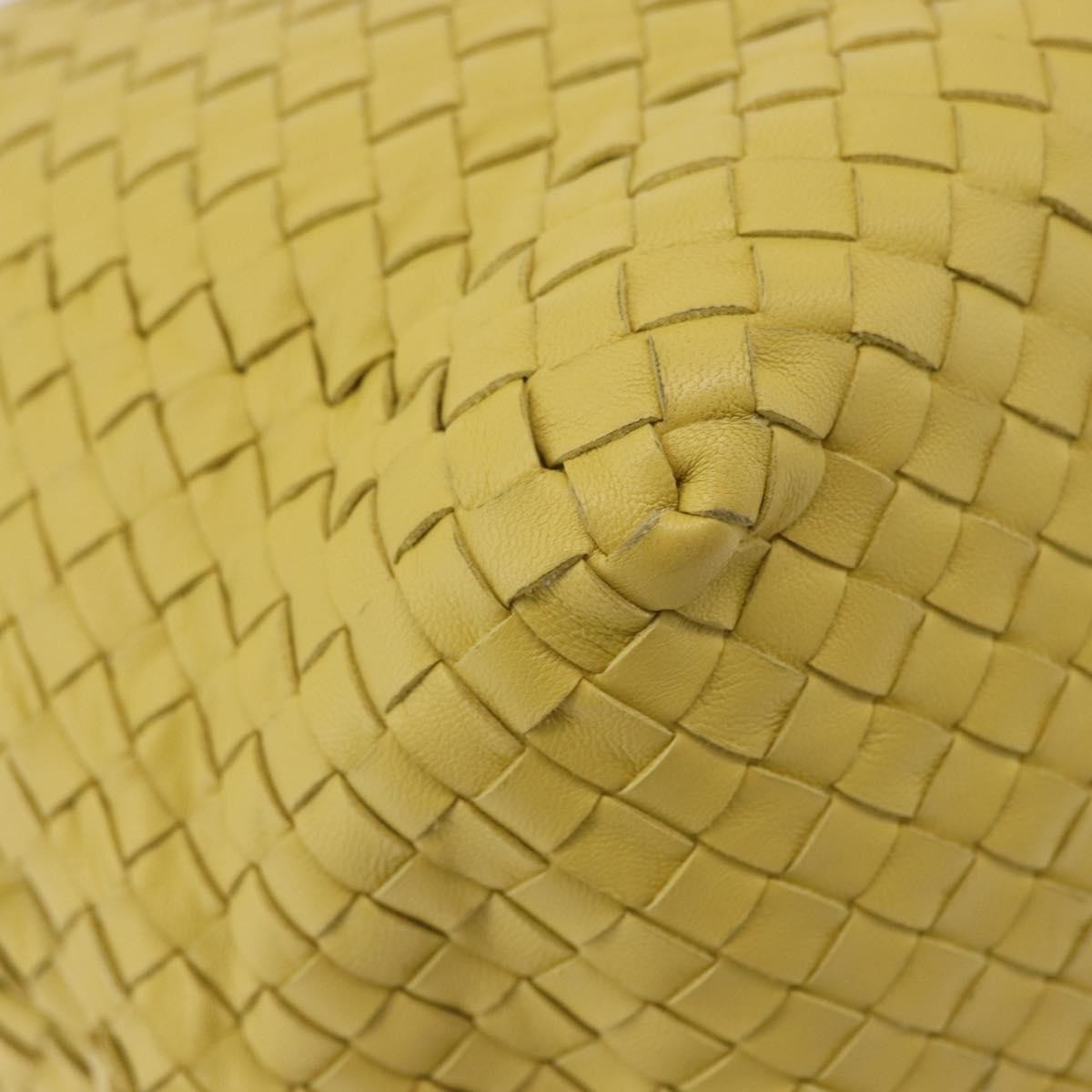 Bottega Veneta Zip Cube Messenger Intrecciato Nappa Yellow Leather Shoulder Bag Bag (Pre-Owned)